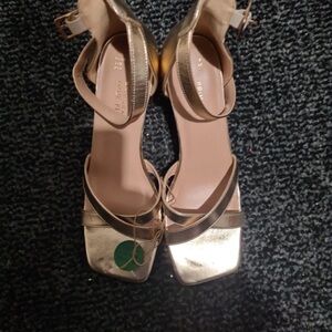 Primark Shiny Gold Strappy Heels